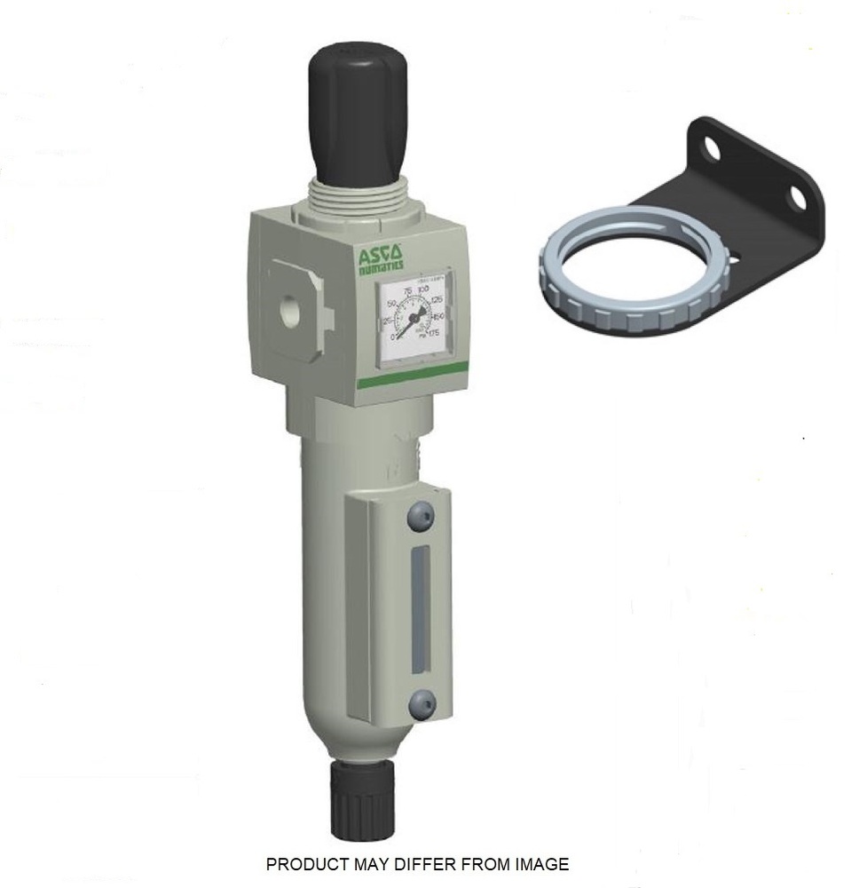 8652APBM4F101GN NUMATICS/AVENTICS PARTICULATE FILTER/REGULATOR<BR>652 SERIES 1/2" NPT, 5MIC, 7-125PSI, MB W/SG, SEMI AD, SIDE BRKS, LP PSI GAUGE