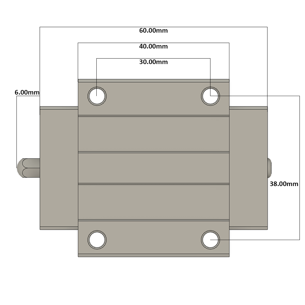 LSH15BK-F1N-N-D-M4 AIRTAC PROFILE RAIL BEARING<br>LSH 15MM SERIES, NORMAL ACCURACY WITH NO PRELOAD (D) STANDARD, TOP MOUNTING FLANGE - NORMAL BODY