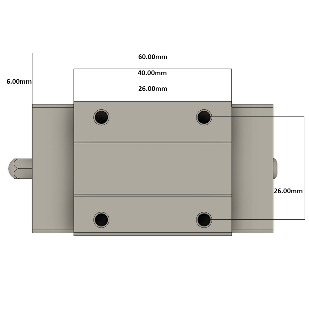 LSH15BK-HN-N-SB-M4 AIRTAC PROFILE RAIL BEARING<br>LSH 15MM SERIES, NORMAL ACCURACY WITH MEDIUMIUM PRELOAD (SB), SQUARE MOUNT - NORMAL BODY