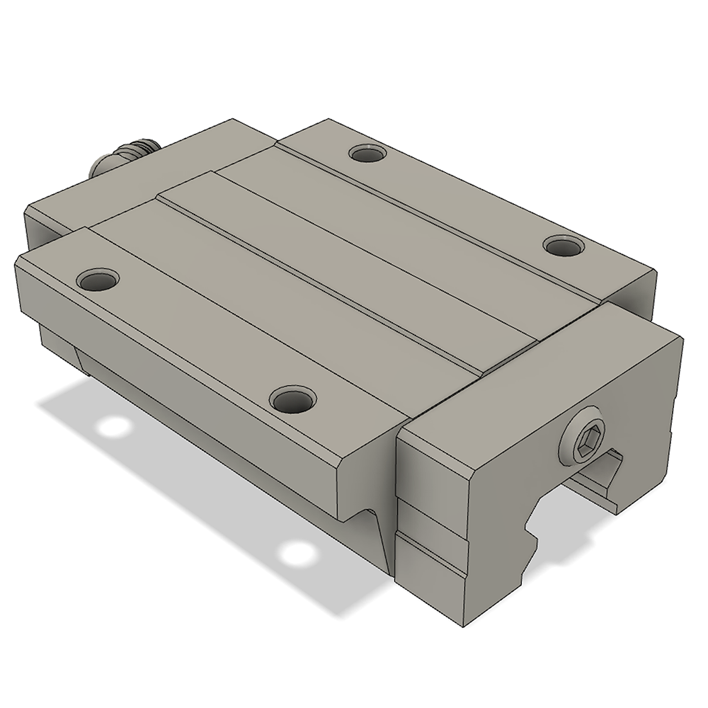 LSH20BK-F1L-H-D-M6 AIRTAC PROFILE RAIL BEARING<br>LSH 20MM SERIES, HIGH ACCURACY WITH NO PRELOAD (D) STANDARD, TOP MOUNTING FLANGE - LONG BODY