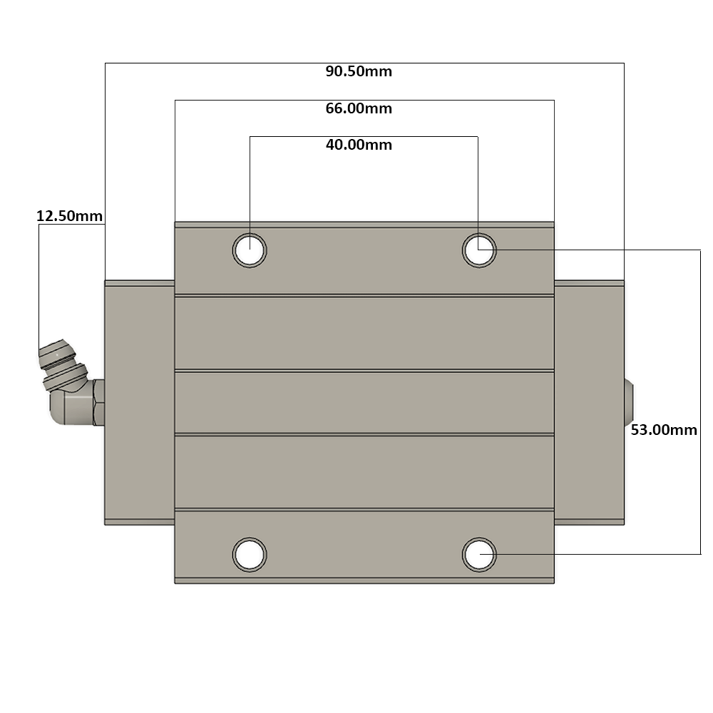 LSH20BK-F1L-H-SB-M6 AIRTAC PROFILE RAIL BEARING<br>LSH 20MM SERIES, HIGH ACCURACY WITH MEDIUMIUM PRELOAD (SB), TOP MOUNTING FLANGE - LONG BODY