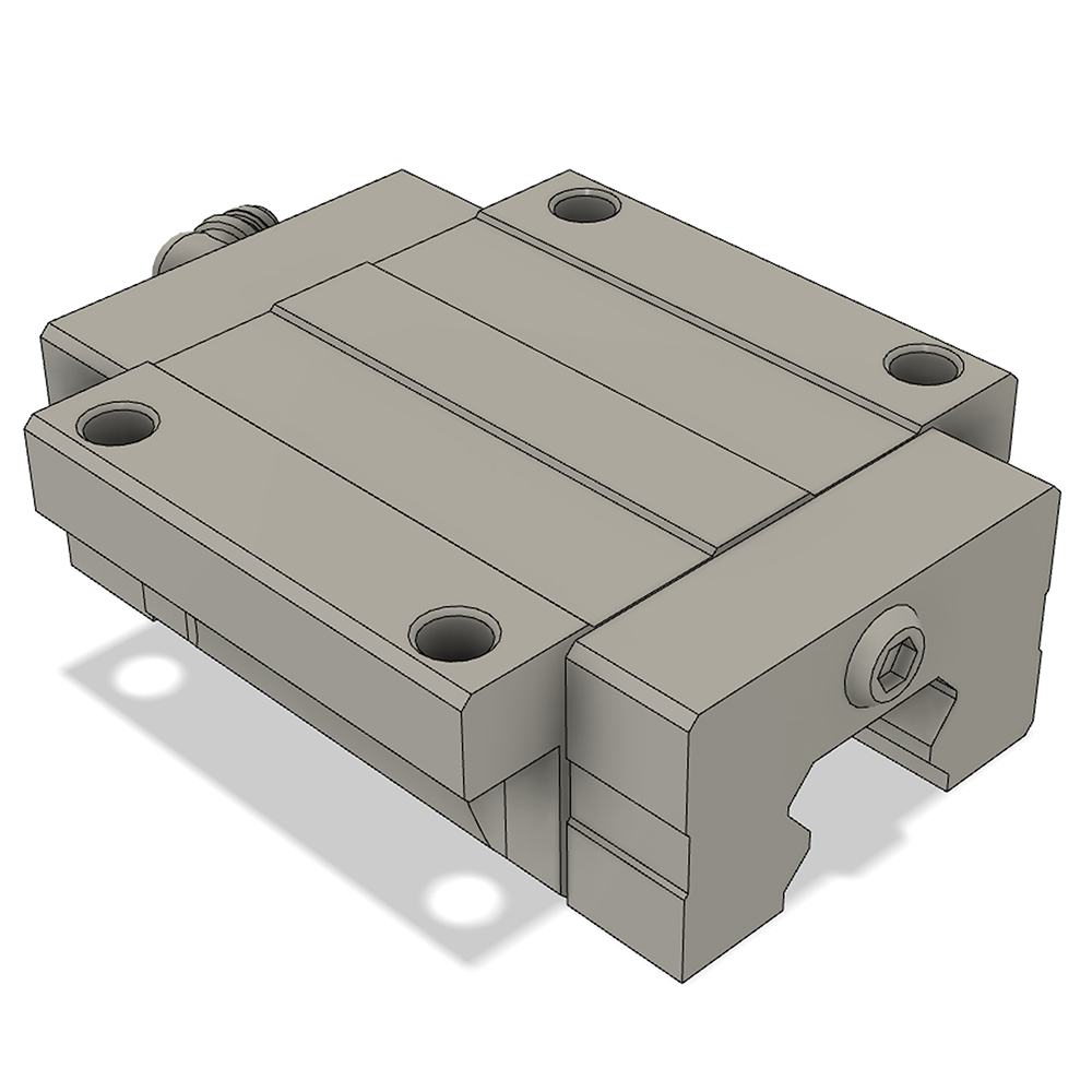 LSH20BK-F2N-H-B-M6 AIRTAC PROFILE RAIL BEARING<br>LSH 20MM SERIES, HIGH ACCURACY WITH LIGHT PRELOAD (B), BOTTOM MOUNTING FLANGE - NORMAL BODY