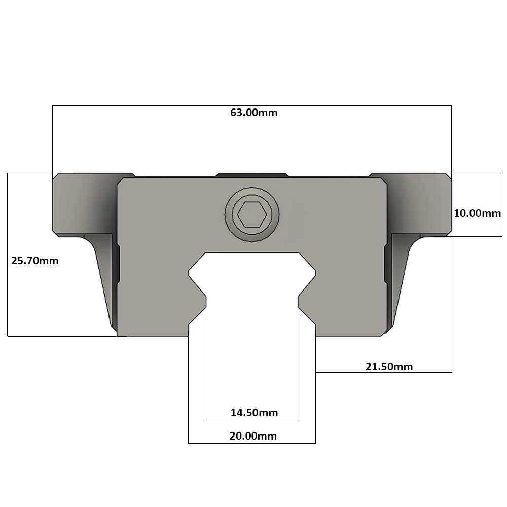 LSH20BK-F2N-N-SB-M6 AIRTAC PROFILE RAIL BEARING<br>LSH 20MM SERIES, NORMAL ACCURACY WITH MEDIUMIUM PRELOAD (SB), BOTTOM MOUNTING FLANGE - NORMAL BODY