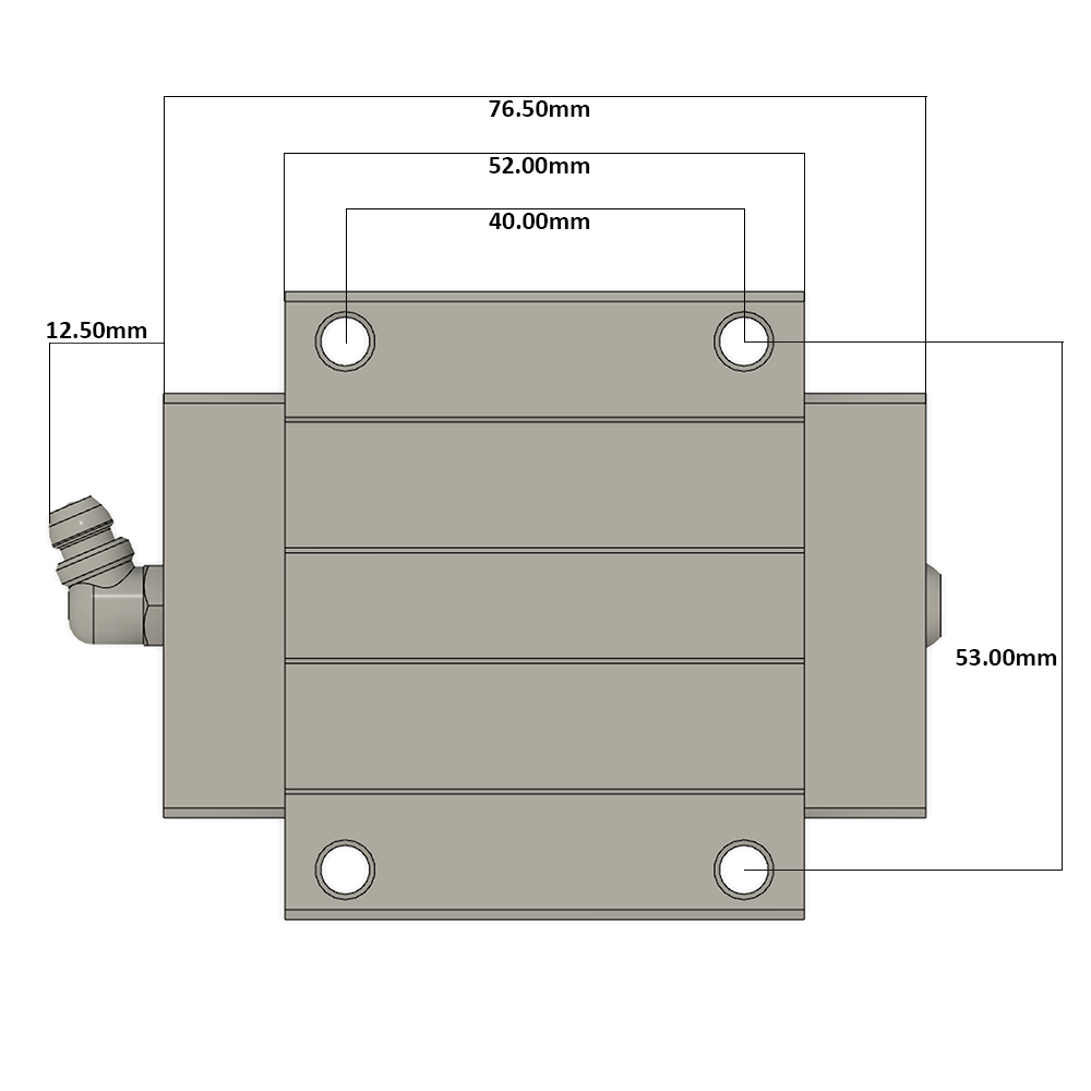 LSH20BK-F2N-N-B-M6 AIRTAC PROFILE RAIL BEARING<br>LSH 20MM SERIES, NORMAL ACCURACY WITH LIGHT PRELOAD (B), BOTTOM MOUNTING FLANGE - NORMAL BODY