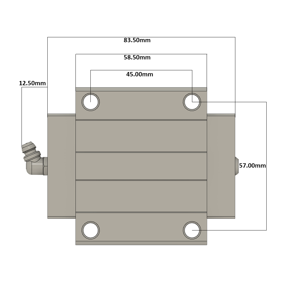 LSH25BK-F1N-N-D-M6 AIRTAC PROFILE RAIL BEARING<br>LSH 25MM SERIES, NORMAL ACCURACY WITH NO PRELOAD (D) STANDARD, TOP MOUNTING FLANGE - NORMAL BODY