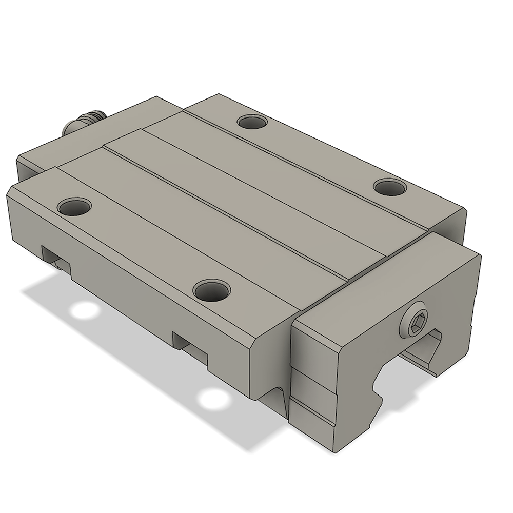 LSH25BK-F2L-H-SB-M6 AIRTAC PROFILE RAIL BEARING<br>LSH 25MM SERIES, HIGH ACCURACY WITH MEDIUMIUM PRELOAD (SB), BOTTOM MOUNTING FLANGE - LONG BODY