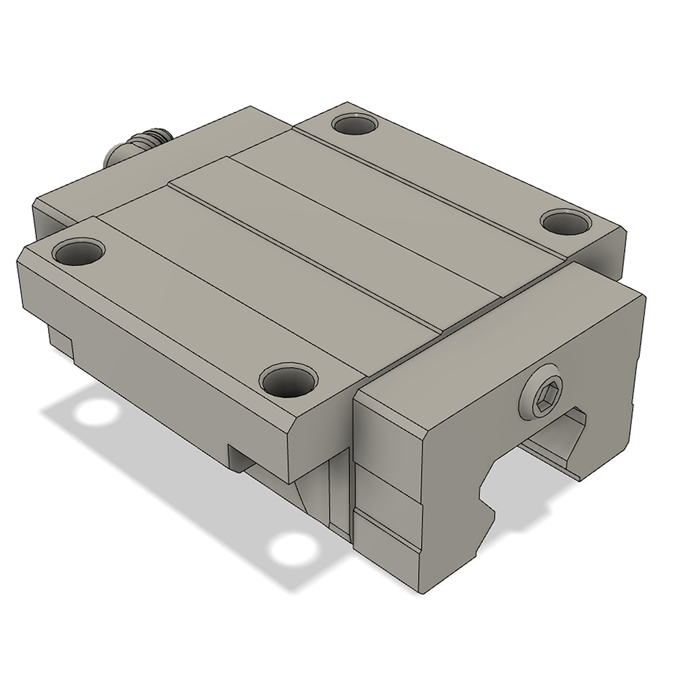 LSH25BK-F2N-N-SB-M6 AIRTAC PROFILE RAIL BEARING<br>LSH 25MM SERIES, NORMAL ACCURACY WITH MEDIUMIUM PRELOAD (SB), BOTTOM MOUNTING FLANGE - NORMAL BODY