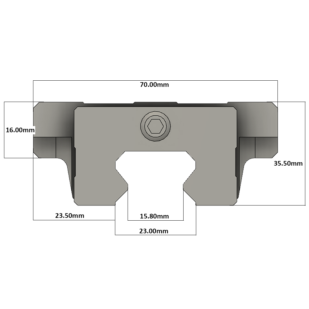 LSH25BK-F2N-H-SB-M6 AIRTAC PROFILE RAIL BEARING<br>LSH 25MM SERIES, HIGH ACCURACY WITH MEDIUMIUM PRELOAD (SB), BOTTOM MOUNTING FLANGE - NORMAL BODY