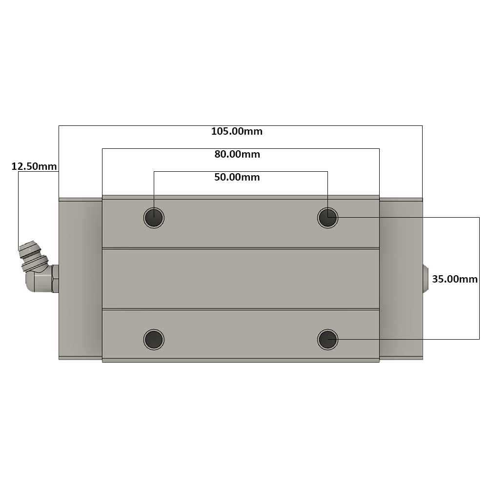 LSH25BK-HL-N-SB-M6 AIRTAC PROFILE RAIL BEARING<br>LSH 25MM SERIES, NORMAL ACCURACY WITH MEDIUMIUM PRELOAD (SB), SQUARE MOUNT - LONG BODY