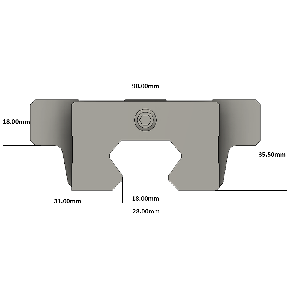 LSH30BK-F2N-N-B-M6 AIRTAC PROFILE RAIL BEARING<br>LSH 30MM SERIES, NORMAL ACCURACY WITH LIGHT PRELOAD (B), BOTTOM MOUNTING FLANGE - NORMAL BODY