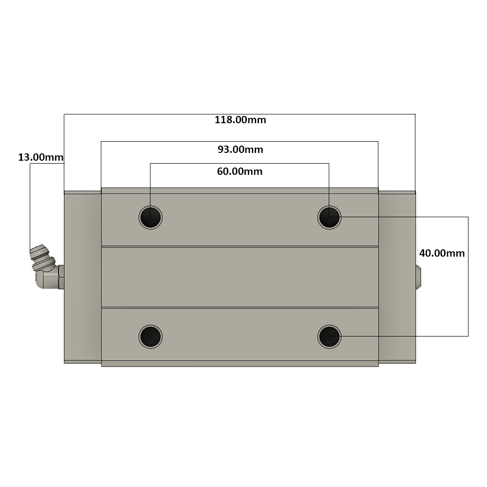 LSH30BK-HL-H-D-M6 AIRTAC PROFILE RAIL BEARING<br>LSH 30MM SERIES, HIGH ACCURACY WITH NO PRELOAD (D) STANDARD, SQUARE MOUNT - LONG BODY