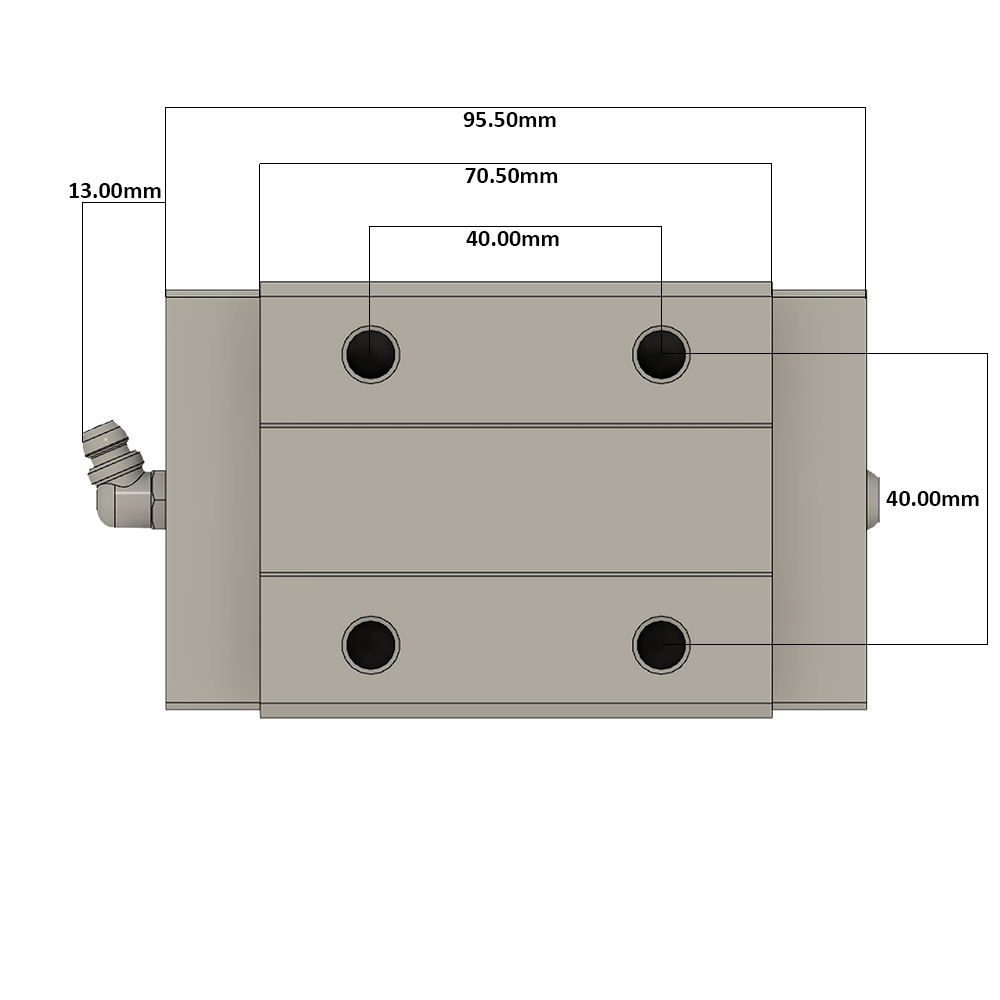 LSH30BK-HN-H-SB-M6 AIRTAC PROFILE RAIL BEARING<br>LSH 30MM SERIES, HIGH ACCURACY WITH MEDIUMIUM PRELOAD (SB), SQUARE MOUNT - NORMAL BODY