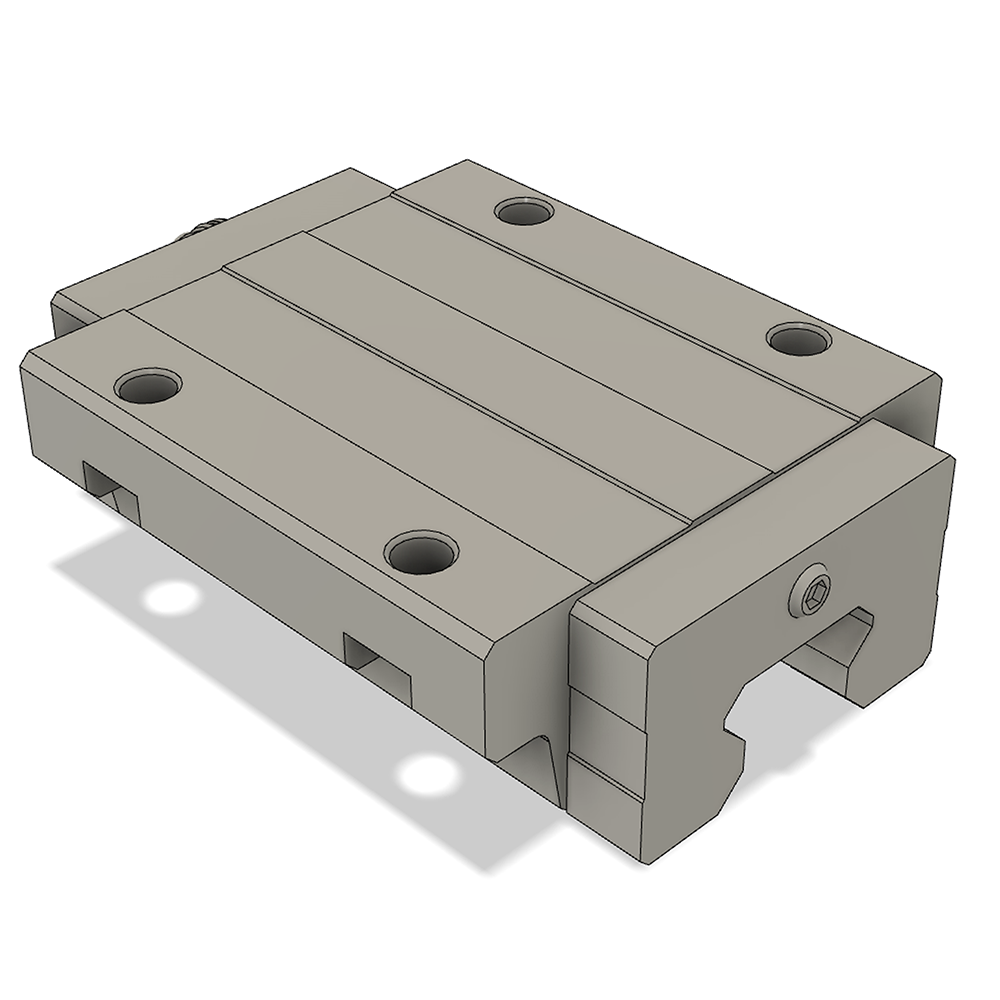 LSH35BK-F2L-H-D-M6 AIRTAC PROFILE RAIL BEARING<br>LSH 35MM SERIES, HIGH ACCURACY WITH NO PRELOAD (D) STANDARD, BOTTOM MOUNTING FLANGE - LONG BODY