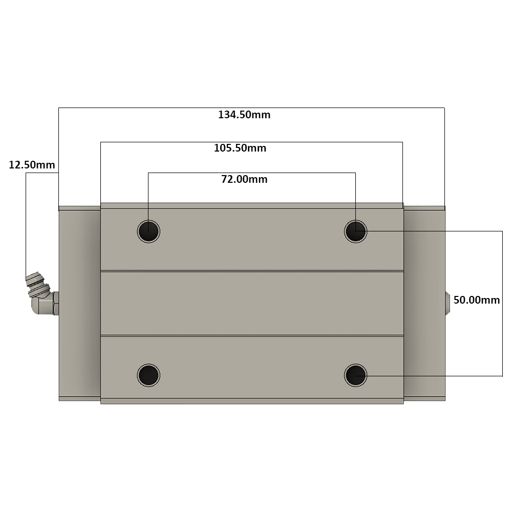 LSH35BK-HL-H-D-M6 AIRTAC PROFILE RAIL BEARING<br>LSH 35MM SERIES, HIGH ACCURACY WITH NO PRELOAD (D) STANDARD, SQUARE MOUNT - LONG BODY