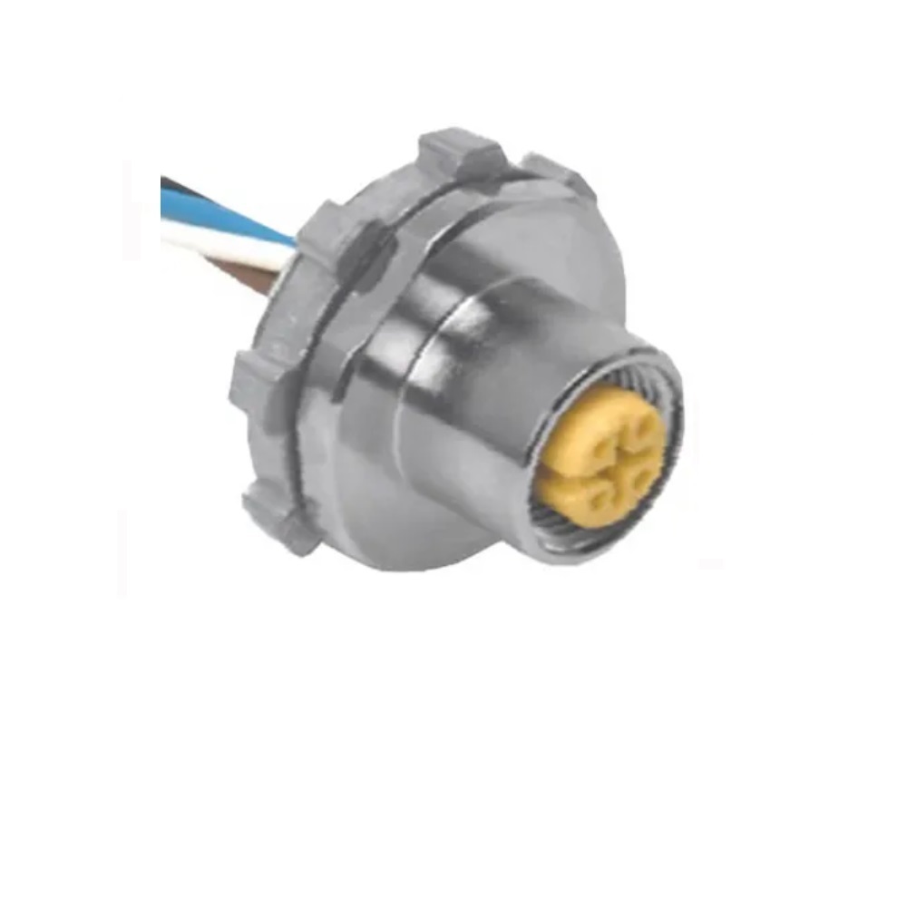 FK 8-1/14.5 TURCK CIRCULAR CONNECTOR<BR>8 PIN M12 FEMALE STR FM 1M 24AWG 1/2" NPSM THR 60VAC/75VDC