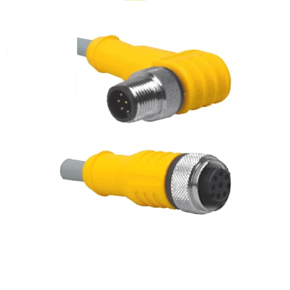 RKC 4.5T-3-WSC 4.5T/S1538 TURCK CORDSET<BR>5 PIN M12 F/M STR/ELB 3M PVC GY 18AWG 250VAC/DC