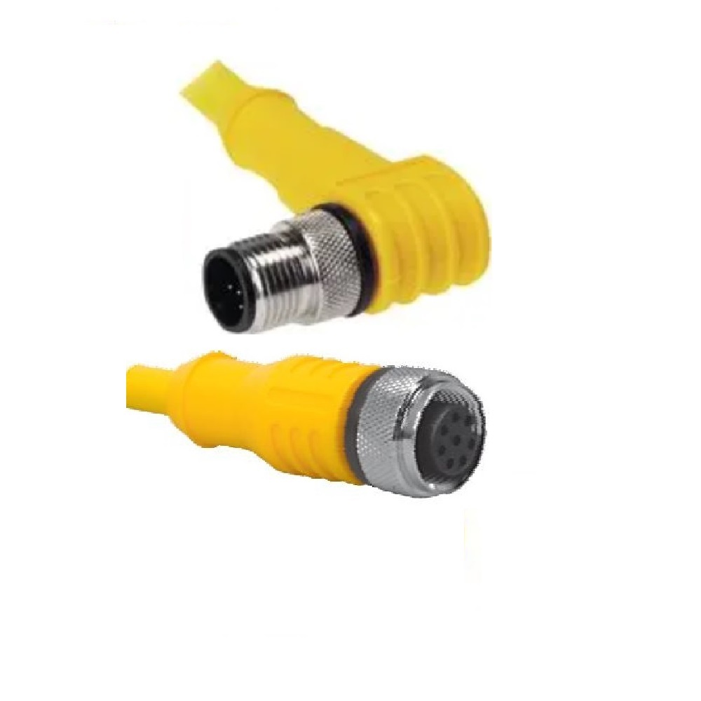 RKC 4.4T-2-WSC 4.4T/S3060 TURCK CORDSET<BR>4 PIN M12 F/M STR/ELB 2M TPE YE WELD 18AWG 250VAC/DC