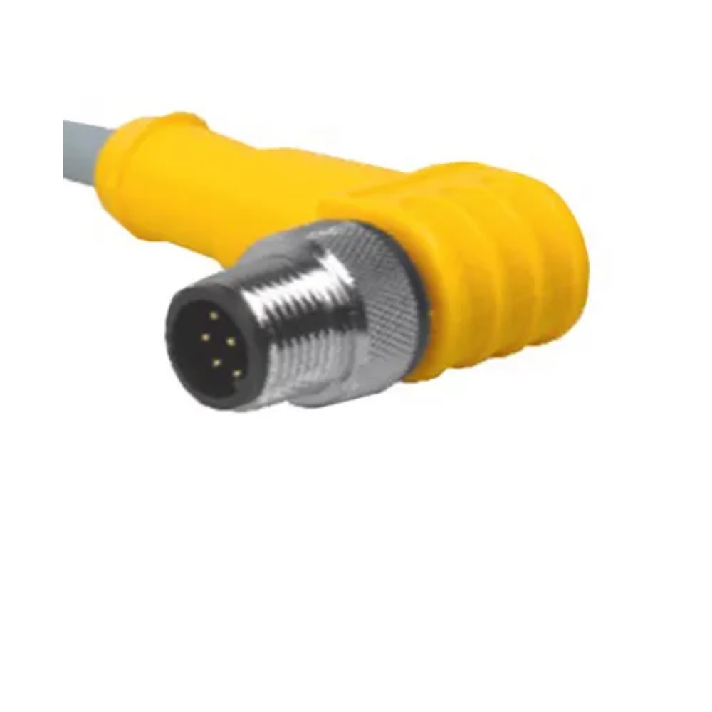 WS 4.4T-6 TURCK CORDSET<BR>4 PIN M12 MALE ELB 6M PVC GY 22AWG 250VAC/DC