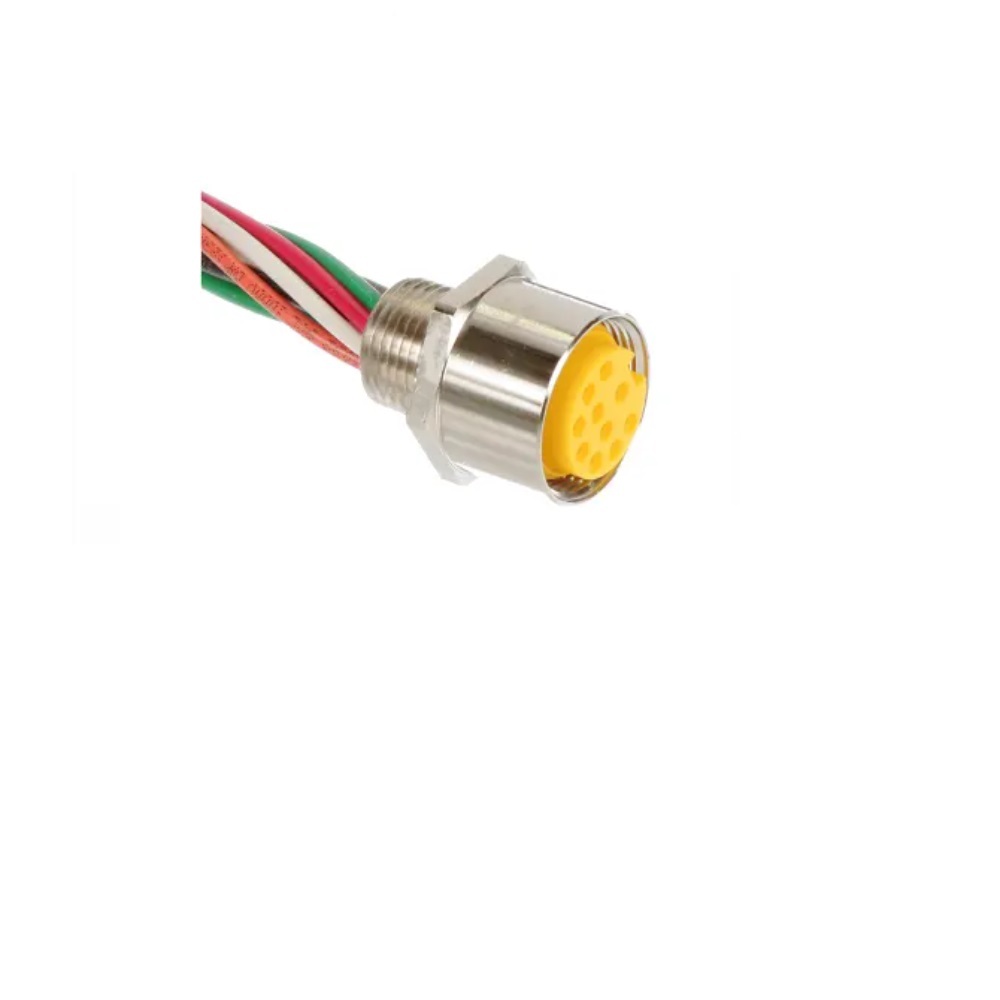 RKF 106-2M/14.5/NPT TURCK CIRCULAR CONNECTOR<BR>10 PIN 1 1/8" MINI FEMALE STR FM 2M 16AWG 1/2" NPT THR 600VAC/DC