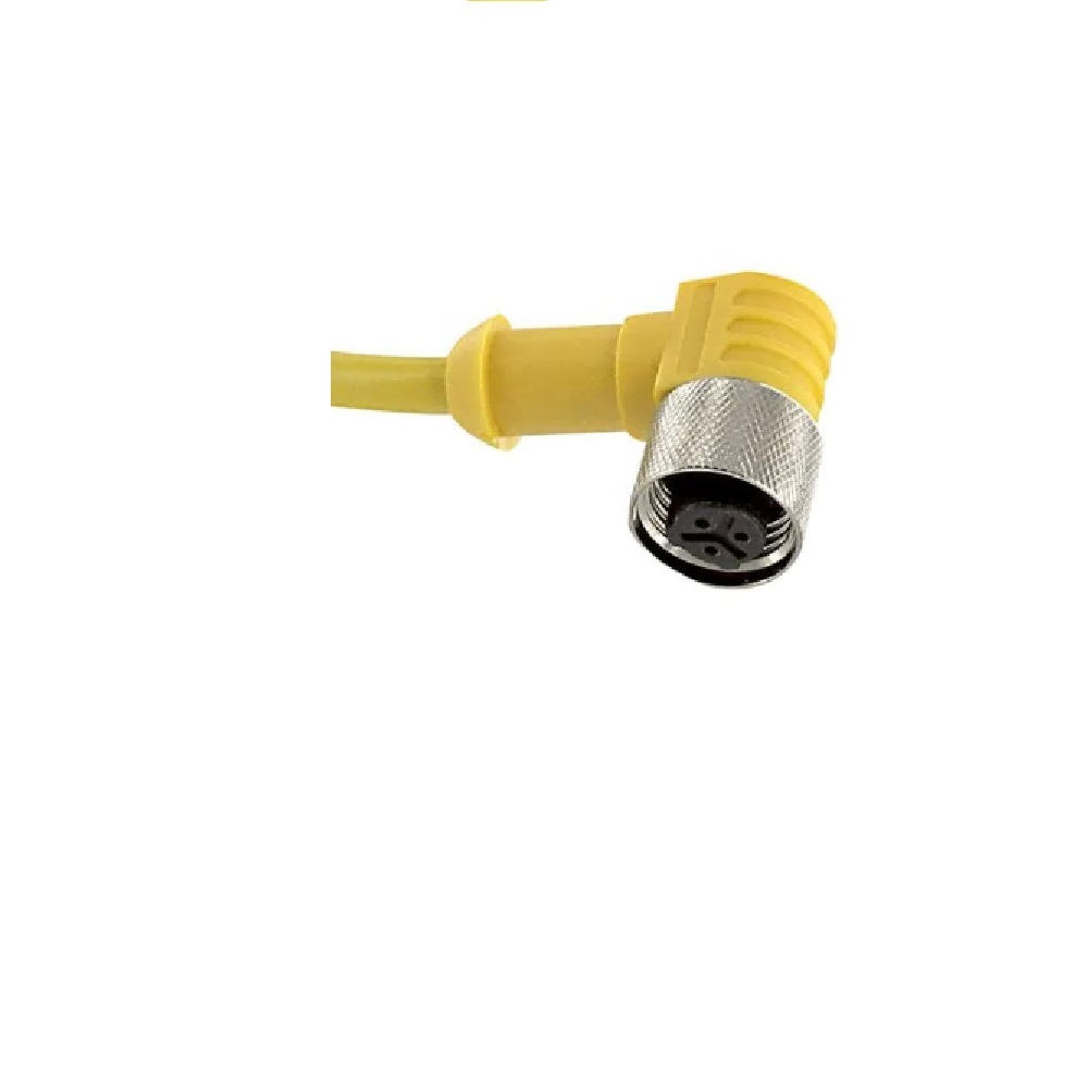 WKB 4T-6 TURCK CORDSET<BR>4 PIN M12 FEMALE ELB 6M PVC YE 22AWG 250VAC/DC