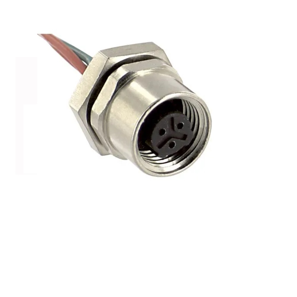 FKB 3-0.5/14.5 TURCK CIRCULAR CONNECTOR<BR>3 PIN M12 FEMALE STR FM 0.5M 22AWG 1/2"-14 NPSM THR 250VAC/DC