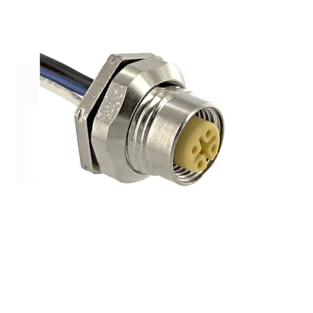 FKFD 4.5-1/S653 TURCK CIRCULAR CONNECTOR<BR>5 PIN M12 FEMALE STR BM 1M 22AWG PG9 THR 60VAC/75VDC