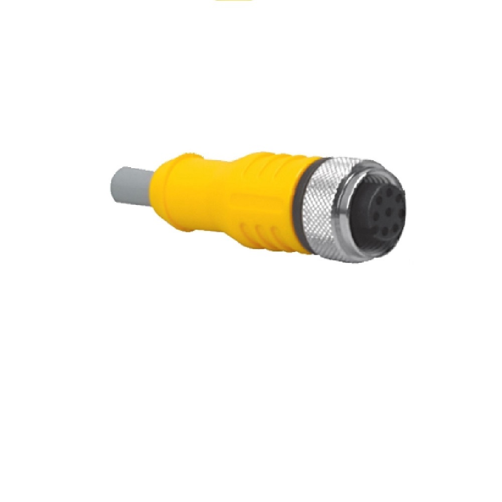 RKS 8T-6 TURCK CORDSET<BR>8 PIN M12 FEMALE STR 6M PVC GY 24AWG 60VAC/75VDC