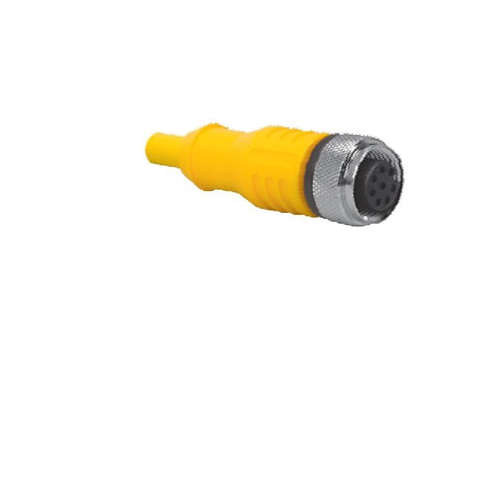 RKC 4.4T-10/S90 TURCK CORDSET<BR>4 PIN M12 FEMALE STR 10M PUR YE HI-FLEX 18AWG 250VAC/DC