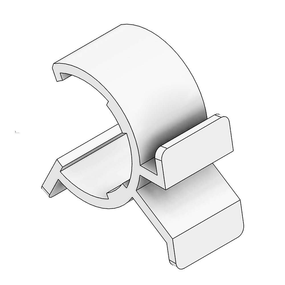 79D-102-0 MODULAR SOLUTION D28 CLIP ON PART<BR>PLASTIC SIGN BOARD CLIP WITH (1) #79D-101-0