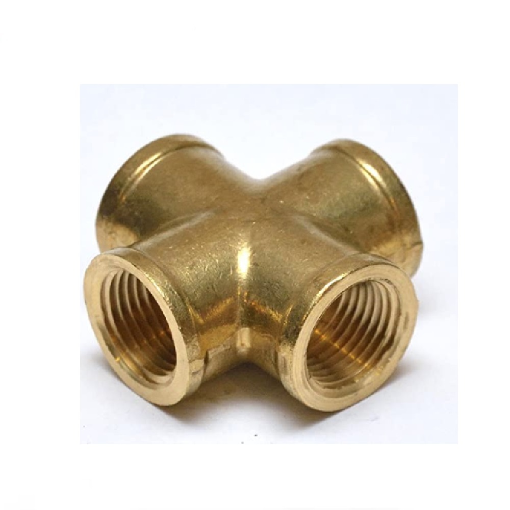 102A-D ANDERSON BRASS FITTING<BR>1/2" NPT FEMALE CROSS