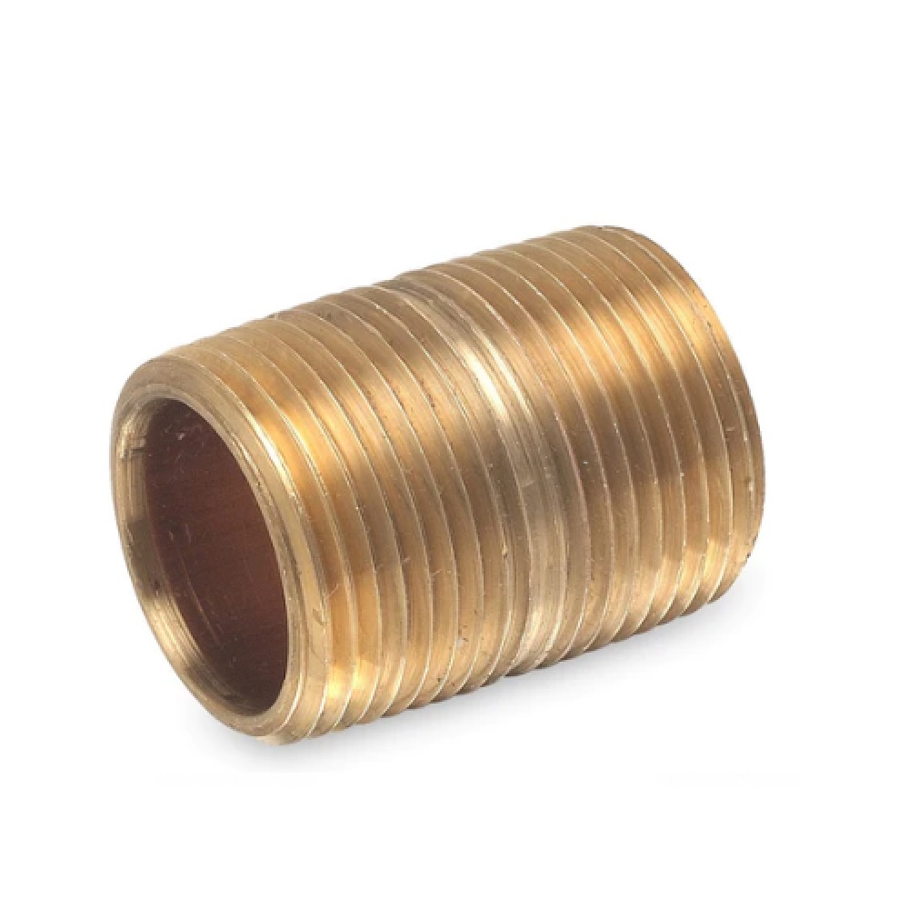 112A-A ANDERSON BRASS FITTING<BR>1/8" NPT MALE CLOSE NIPPLE