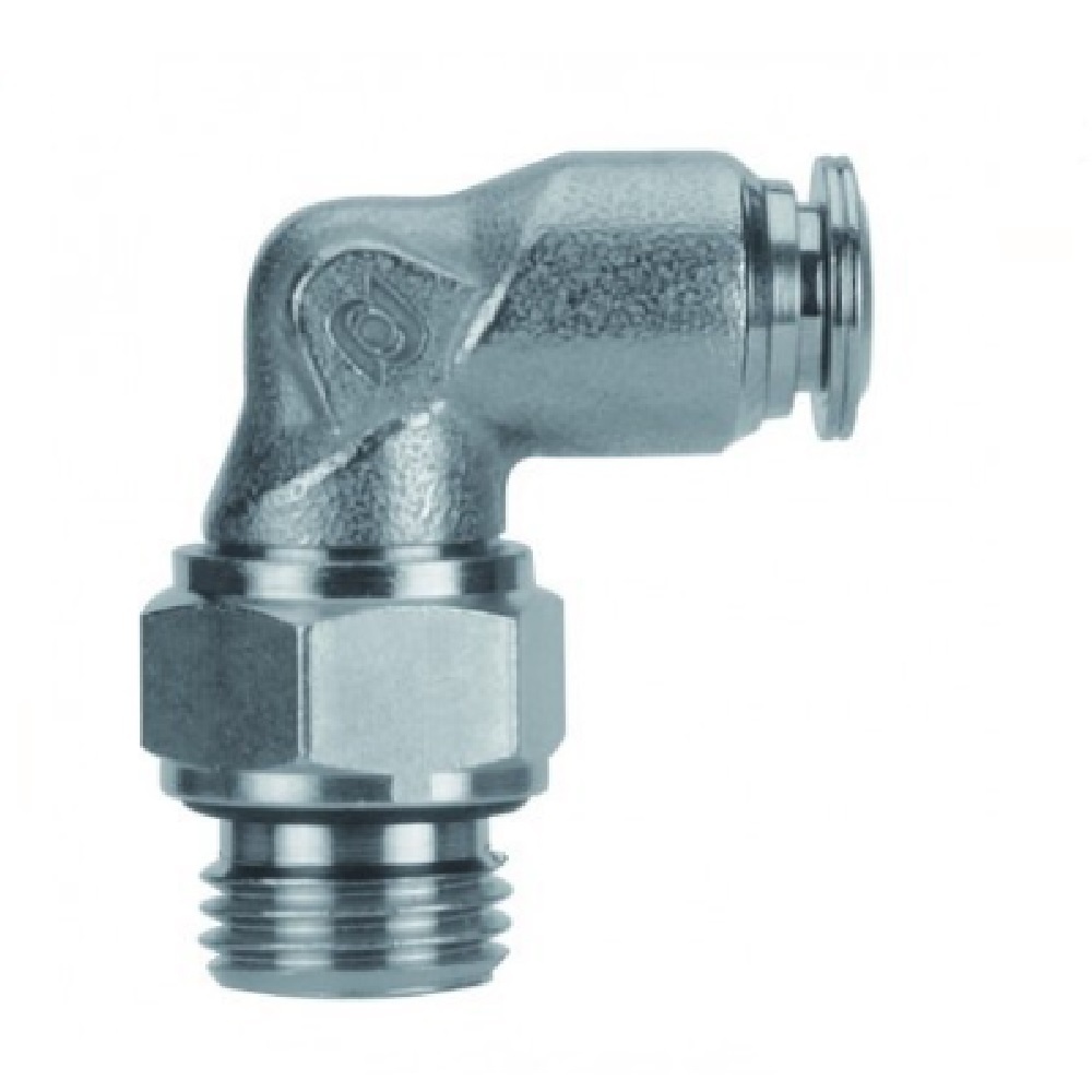 57115-4-M5 AIGNEP NP BRASS PUSH-IN FITTING<BR>5/32" TUBE X M5 MALE SWIVEL ELBOW