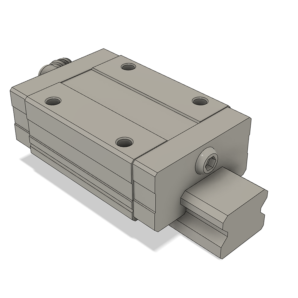LSD25HN1X1000S20AH-M6 AIRTAC LOW PROFILE RAIL ASSEMBLY<br>LSD 25MM, HIGH ACCURACY, NO PRELOAD,  SQUARE MOUNT - NORMAL BODY, RAIL L = 1000MM, QTY: 1 BLOCK