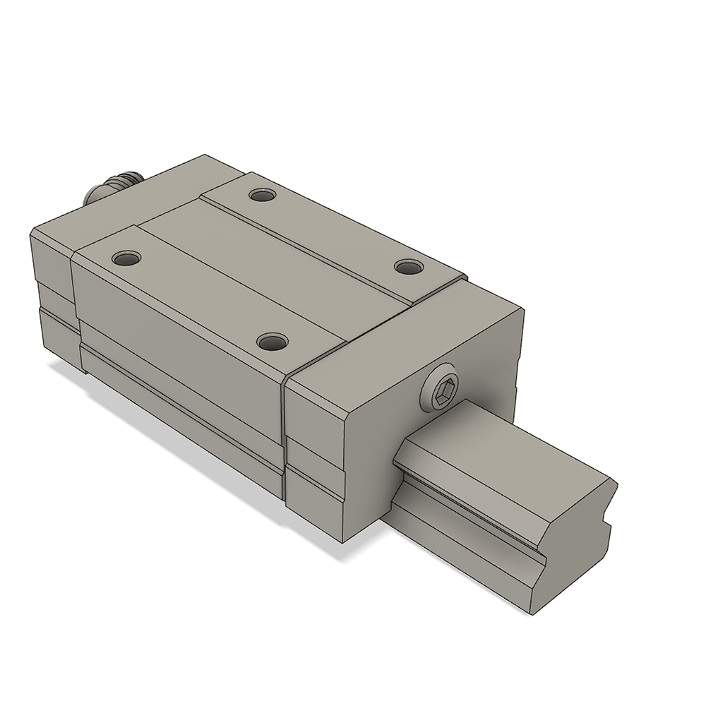 LSH25HN2X1000S20AN-M6 AIRTAC PROFILE RAIL ASSEMBLY<br>LSH 25MM NORMAL ACCURACY, NO PRELOAD, STANDARD SQUARE MOUNT - NORMAL BODY, RAIL L = 1000MM QTY: 2 BLOCKS