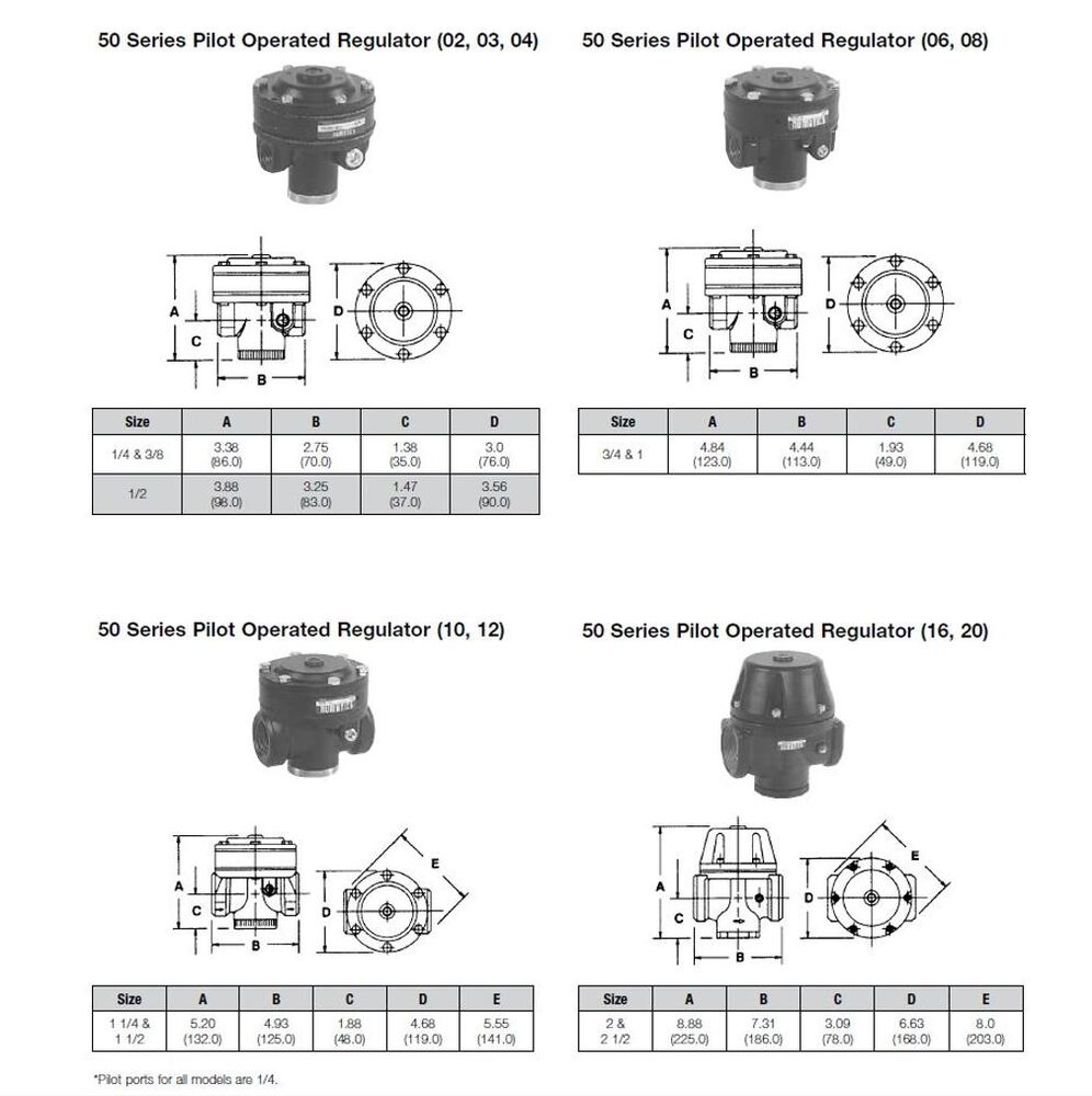 R50W-08 NUMATICS/AVENTICS HIGHFLOW REGULATOR<BR>50 SERIES 1" NPT 0-125PSI AIR-PILOT