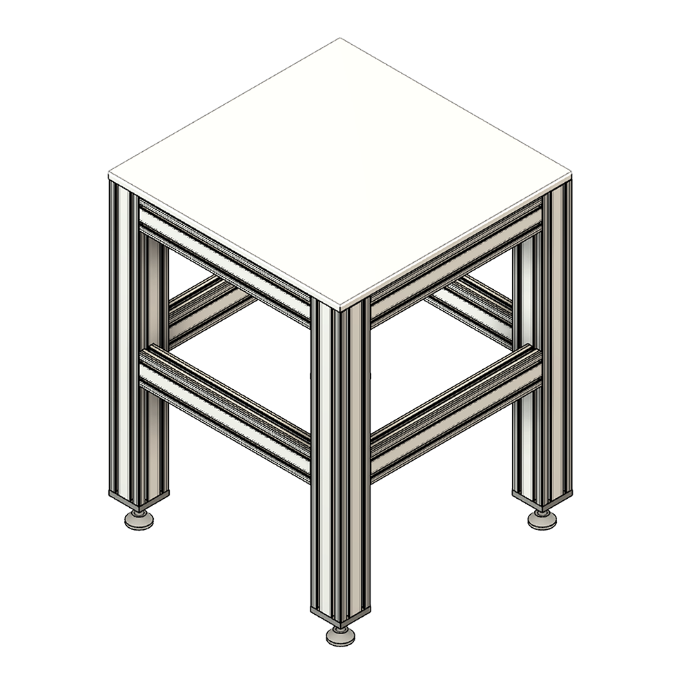 SQUARE TABLE 90X90 MODULAR SOLUTION SQUARE TABLE MADE FROM 90X90 ALUMINUM PROFILE