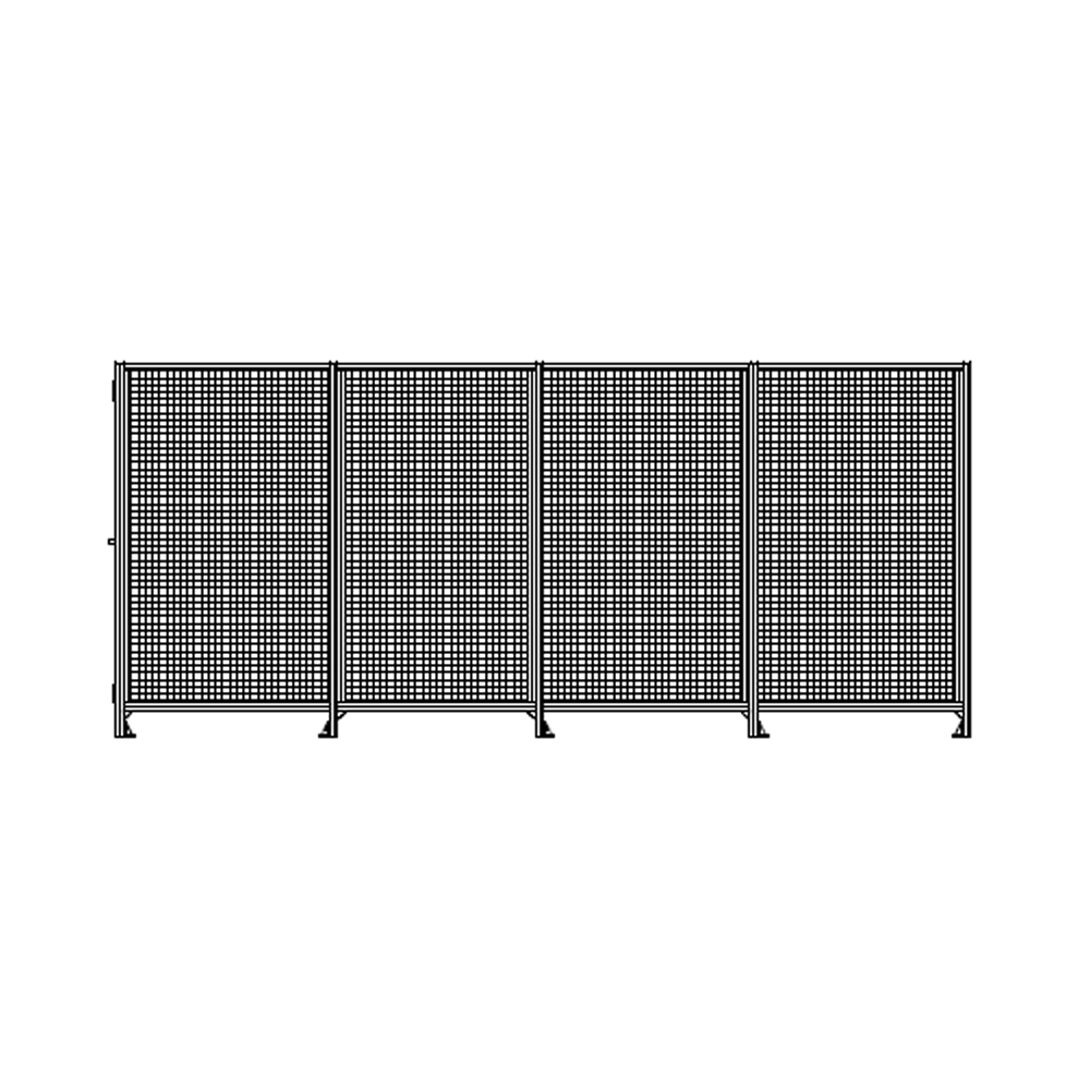 M-10351-M-16X16-0 ROBOTIC PERIMETER INDUSTRIAL GUARDING PREMADE CELL, 1" WIRE MESH, 16'X16'