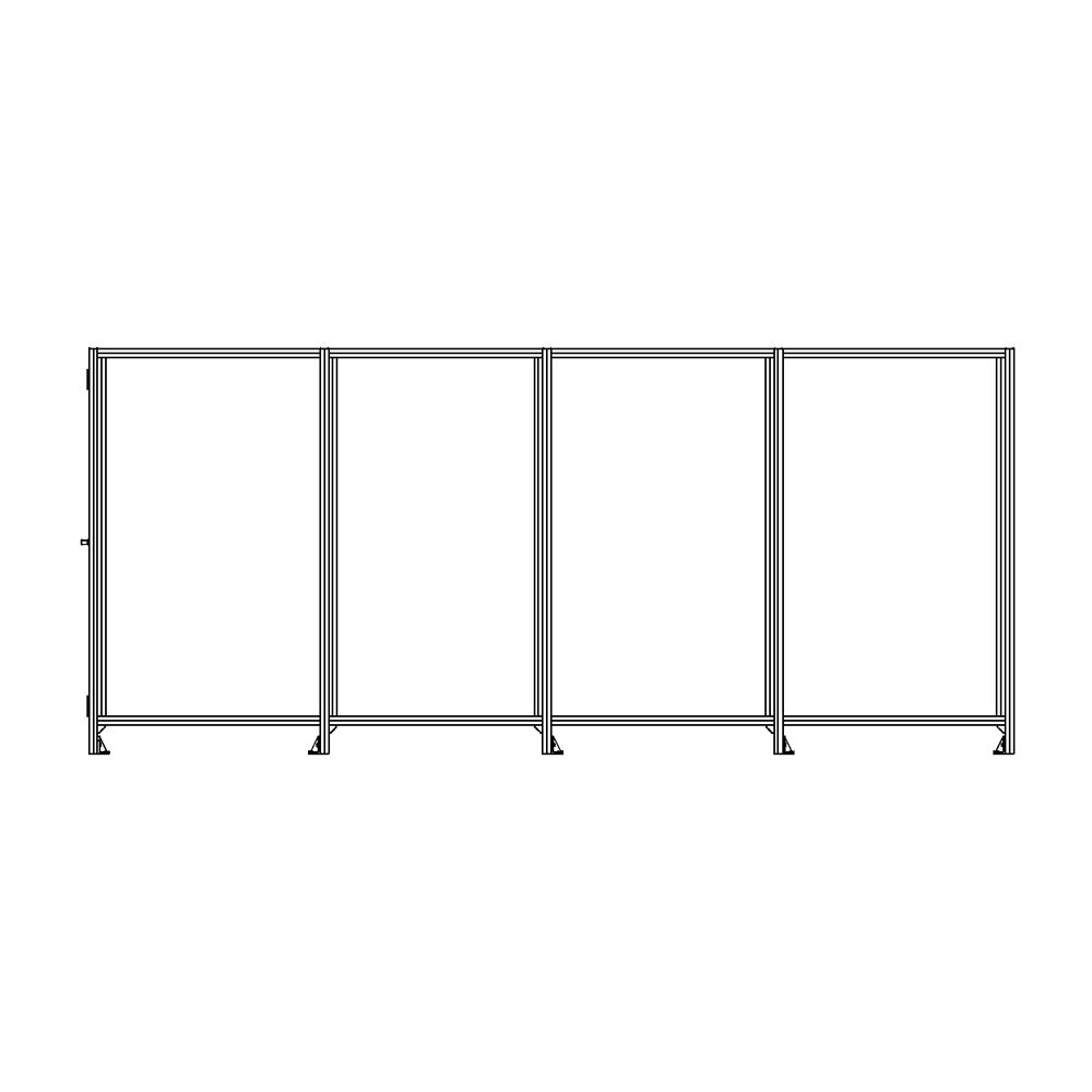 M-10351-P-16X16-0 ROBOTIC PERIMETER INDUSTRIAL GUARDING PREMADE CELL, 1/4" CLEAR POLYCARBONATE, 16'X16'