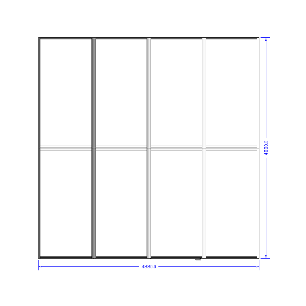 M-10352-ALG-16X16-0 INDUSTRIAL ENCLOSURE, ACM LIGHT GRAY PANELS, 16'X16'