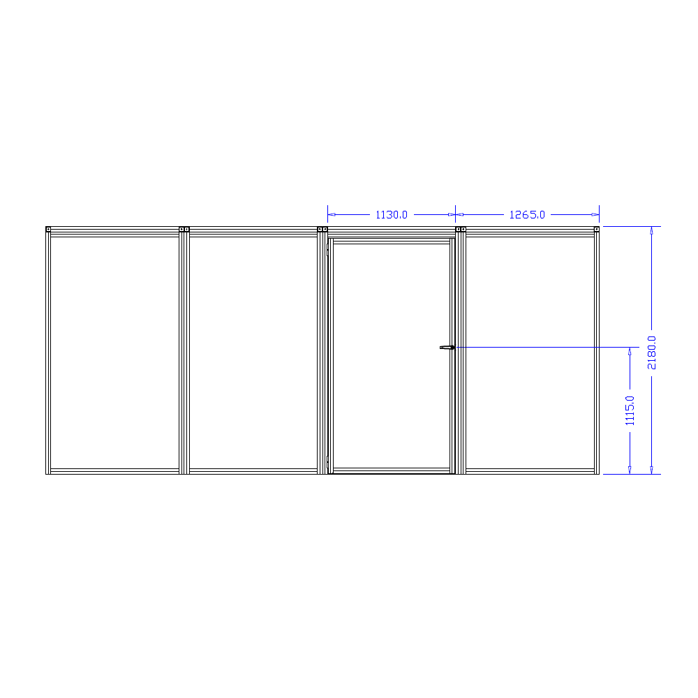 M-10352-ALG-16X16-0 INDUSTRIAL ENCLOSURE, ACM LIGHT GRAY PANELS, 16'X16'