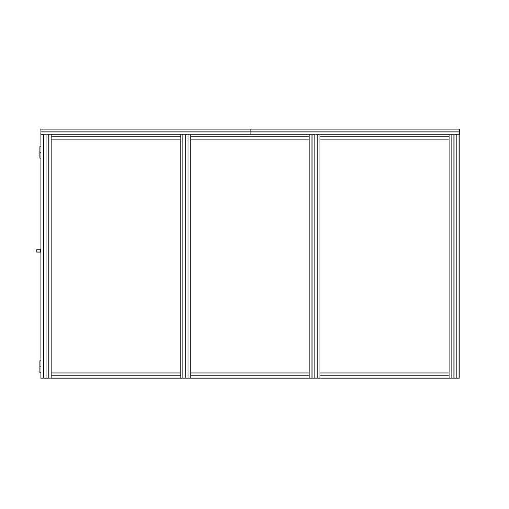 M-10352-SLG-12X12-0 INDUSTRIAL ENCLOSURE, SINTRA LIGHT GRAY PANELS, 12'X12'