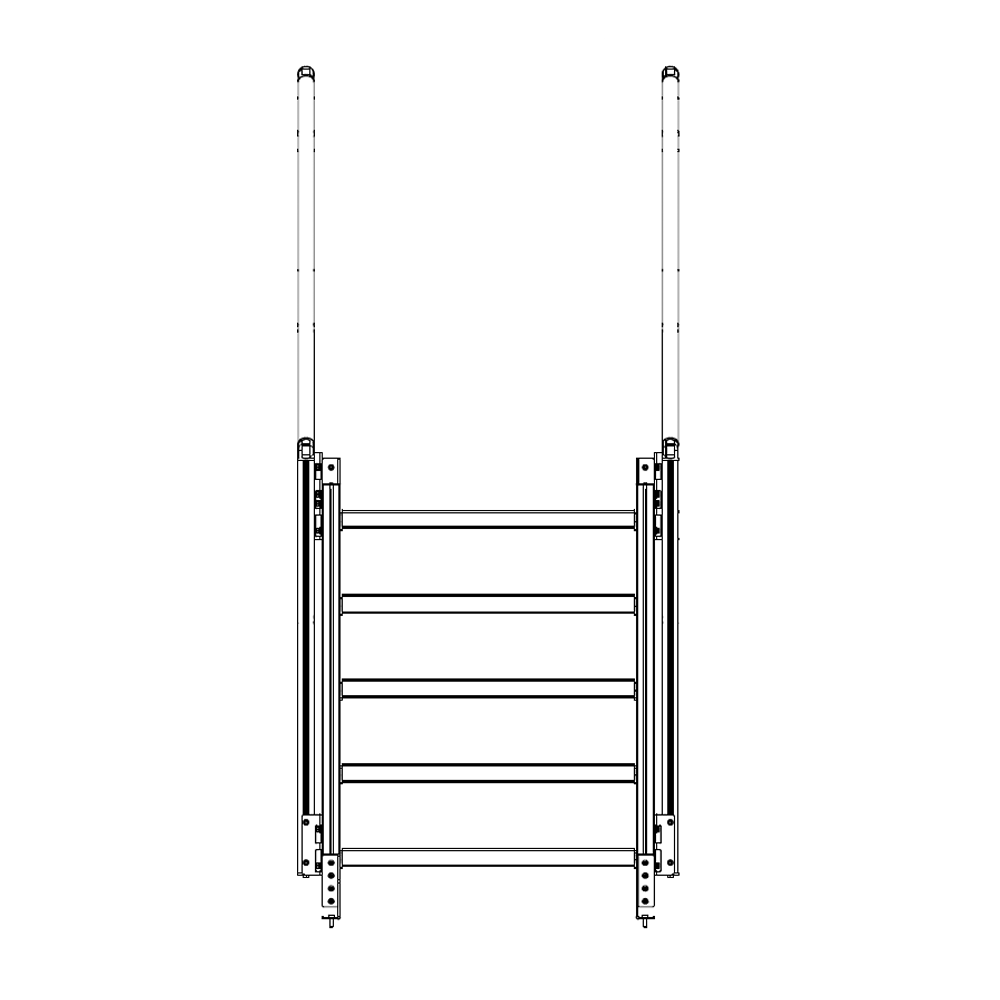 M-10353-45-1040-0735-0965-XX STAIRS & CROSSOVER - 45-DEG STAIRS X 1040MM PLATFORM X 735MM WIDE X 965MM CLEARANCE