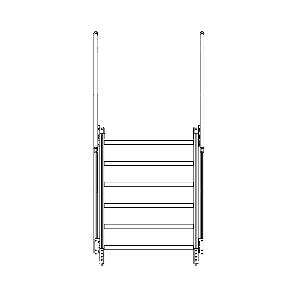 M-10353-45-2340-0915-1220-XX STAIRS & CROSSOVER - 45-DEG STAIRS X 2340MM PLATFORM X 915MM WIDE X 1220MM CLEARANCE