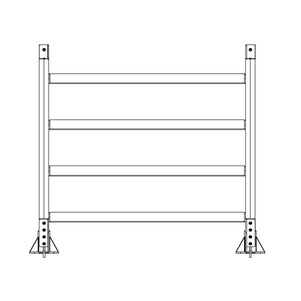 M-10353-P-45-0780-0915-0790-XX-0 STAIRS AND PLATFORM- 45-DEG STAIRS X 780MM PLATFORM X 915MM WIDE X 970MM HEIGHT