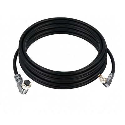 CBO12.3-5.22-CB8.3/P ELCO DOUBLE ENDED PATCH CABLE 3 PIN M12 X M8 F/M ELBOW 5M PUR BLACK 24 AWG