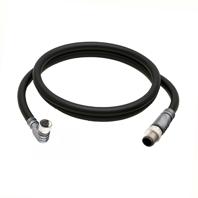 CBO8.3-1.22-C12.3/P ELCO DOUBLE ENDED PATCH CABLE 3 PIN M8 X M12 F/M ELB/STR 1M PUR BLACK 24 AWG