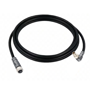CO12.3-2.22-CB8.3/P ELCO DOUBLE ENDED PATCH CABLE 3 PIN M12 X M8 F/M STR/ELB 2M PUR BLACK 24 AWG