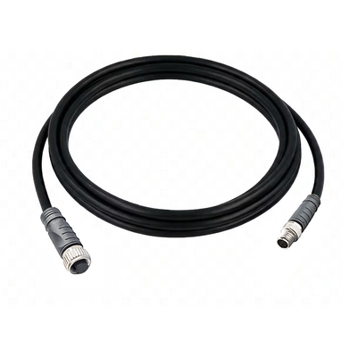 CO12.3-2.22-C8.3/P ELCO DOUBLE ENDED PATCH CABLE 3 PIN M12 X M8 F/M STRAIGHT 2M PUR BLACK 24 AWG