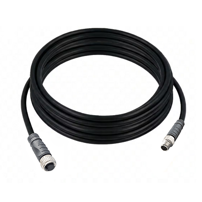 CO12.3-5.22-C8.3/P ELCO DOUBLE ENDED PATCH CABLE 3 PIN M12 X M8 F/M STRAIGHT 5M PUR BLACK 24 AWG