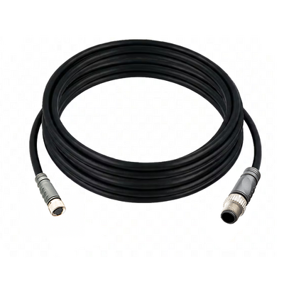 CO8.4-5.22-C12.4/P ELCO DOUBLE ENDED PATCH CABLE 4 PIN M8 X M12 F/M STRAIGHT 5M PUR BLACK 24 AWG
